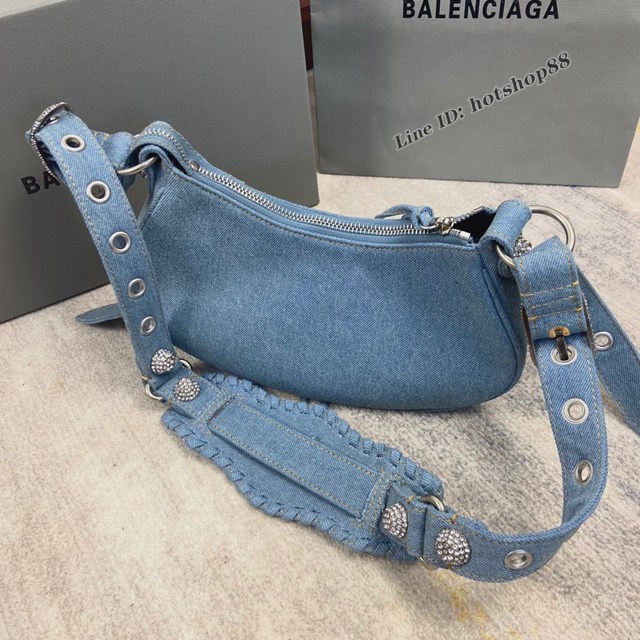 Balenciaga專櫃新品速遞Downtown鏈條單肩包 巴黎世家小號白色經典Hourglass包 fyj1359